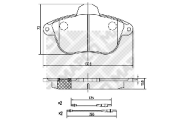 6902 Sada brzdových destiček, kotoučová brzda MAPCO