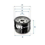 23.118.00 UFI olejový filter 23.118.00 UFI
