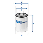 23.260.00 UFI olejový filter 23.260.00 UFI