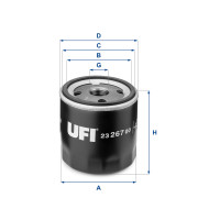 23.267.00 UFI olejový filter 23.267.00 UFI