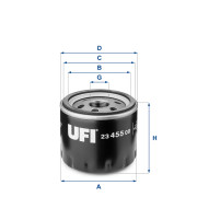 23.455.00 UFI olejový filter 23.455.00 UFI