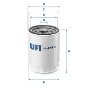23.478.00 UFI olejový filter 23.478.00 UFI