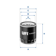 23.632.00 UFI olejový filter 23.632.00 UFI