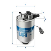24.018.01 UFI palivový filter 24.018.01 UFI