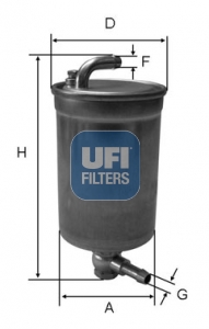24.072.00 UFI palivový filter 24.072.00 UFI