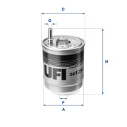 24.129.00 UFI palivový filter 24.129.00 UFI