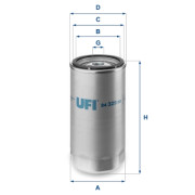 24.329.00 UFI palivový filter 24.329.00 UFI