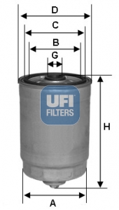 24.350.01 Palivový filtr UFI