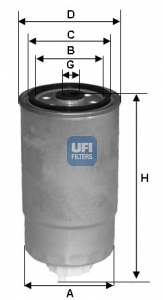 24.351.02 UFI palivový filter 24.351.02 UFI