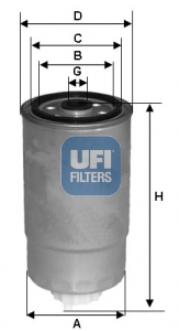 24.381.00 UFI palivový filter 24.381.00 UFI