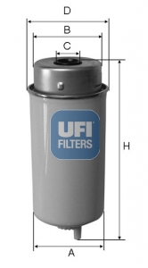 24.458.00 UFI palivový filter 24.458.00 UFI