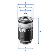 24.468.00 UFI palivový filter 24.468.00 UFI