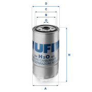 24.H2O.01 UFI palivový filter 24.H2O.01 UFI