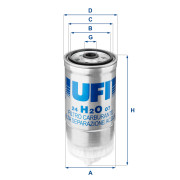 24.H2O.07 UFI palivový filter 24.H2O.07 UFI