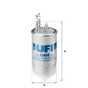 24.ONE.01 UFI palivový filter 24.ONE.01 UFI