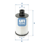 25.073.02 UFI olejový filter 25.073.02 UFI