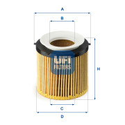 25.179.00 UFI olejový filter 25.179.00 UFI