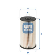 26.007.00 UFI palivový filter 26.007.00 UFI