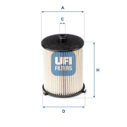 26.073.00 UFI palivový filter 26.073.00 UFI