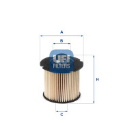 26.104.00 UFI palivový filter 26.104.00 UFI