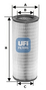27.265.00 UFI vzduchový filter 27.265.00 UFI