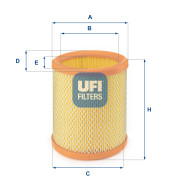 27.196.00 UFI vzduchový filter 27.196.00 UFI