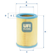 27.252.00 UFI vzduchový filter 27.252.00 UFI