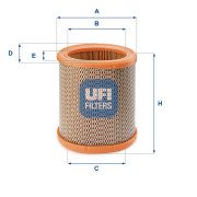 27.258.00 UFI vzduchový filter 27.258.00 UFI