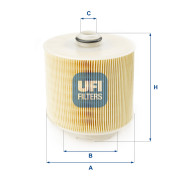 27.598.00 UFI vzduchový filter 27.598.00 UFI