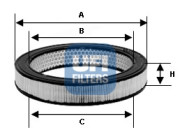 27.928.00 UFI vzduchový filter 27.928.00 UFI