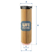 27.B12.00 UFI vzduchový filter 27.B12.00 UFI