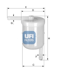 31.003.00 UFI palivový filter 31.003.00 UFI