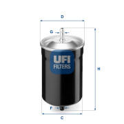 31.500.00 UFI palivový filter 31.500.00 UFI