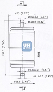 31.666.00 UFI palivový filter 31.666.00 UFI