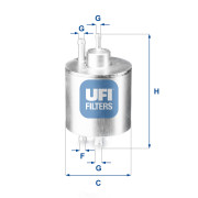 31.834.00 UFI palivový filter 31.834.00 UFI