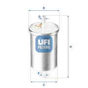 31.835.00 UFI palivový filter 31.835.00 UFI