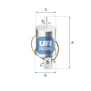 31.853.00 UFI palivový filter 31.853.00 UFI