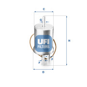 31.853.00 UFI palivový filter 31.853.00 UFI