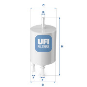 31.854.00 UFI palivový filter 31.854.00 UFI