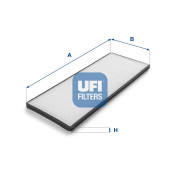 53.015.00 UFI filter vnútorného priestoru 53.015.00 UFI