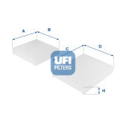 53.143.00 Filtr, vzduch v interiéru UFI