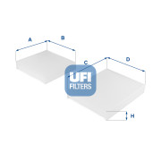 53.143.00 UFI filter vnútorného priestoru 53.143.00 UFI