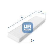 53.156.00 Filtr, vzduch v interiéru UFI