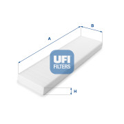 53.156.00 UFI filter vnútorného priestoru 53.156.00 UFI