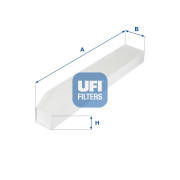 53.257.00 UFI filter vnútorného priestoru 53.257.00 UFI
