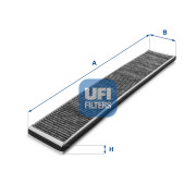 54.121.00 UFI filter vnútorného priestoru 54.121.00 UFI