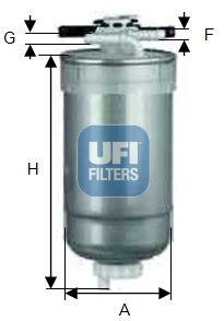55.427.00 Palivový filtr UFI