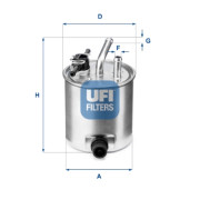 55.582.00 Palivový filtr UFI