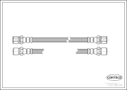 19018694 CORTECO brzdová hadica 19018694 CORTECO
