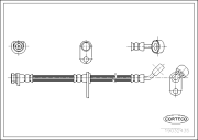 19032435 CORTECO brzdová hadica 19032435 CORTECO